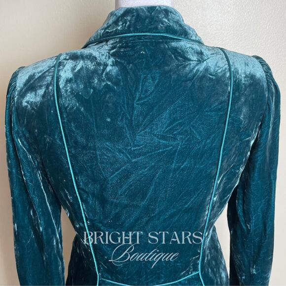 Extremely Rare Teal Velvet Blazer ASO Lorelai Gilmore Girls As Seen On Classic - Picture 10 of 12